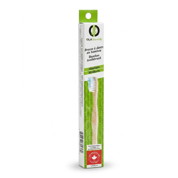 Brosse à dents medium - Bleu et blanc