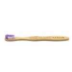 Brosse à dent en bois de bambou violet, fait au Québec, souple, par Ola Bamboo, un choix écologique