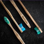 Brosse à dent en bois d'érable, bleu, fait au Québec par Ola Bamboo, un choix écologique