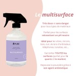 Nettoyant multiusage pour la cuisine et la salle de bain, fabriqué au Québec, biodégradable, ingrédients sécuritaires, Pure